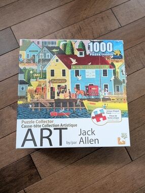 ART By Jack Allen Puzzle Colorful Harbor Scene 1000 Pieces